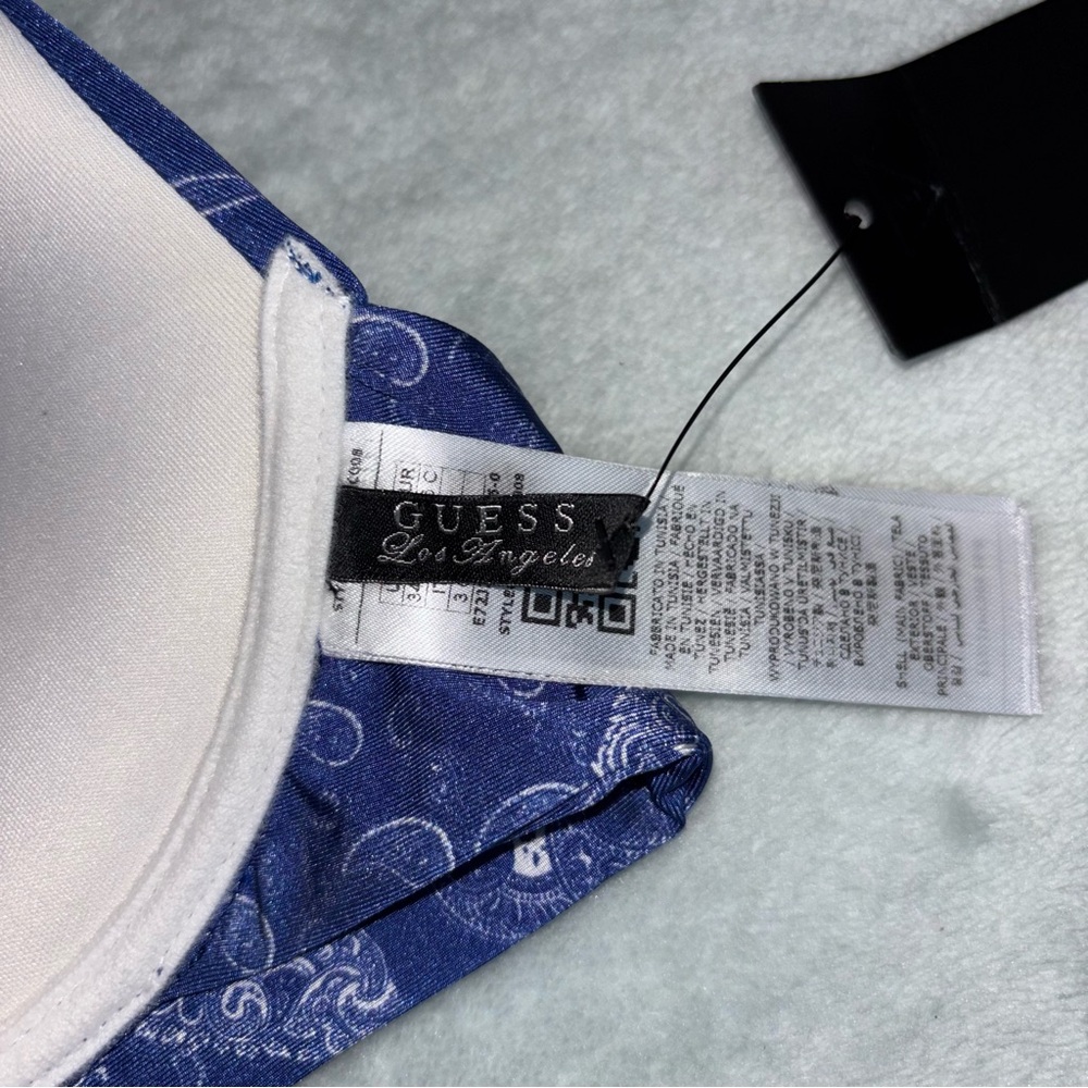 Guess Bandana Blue Push-Up Bikini Top - Picture 3 of 5